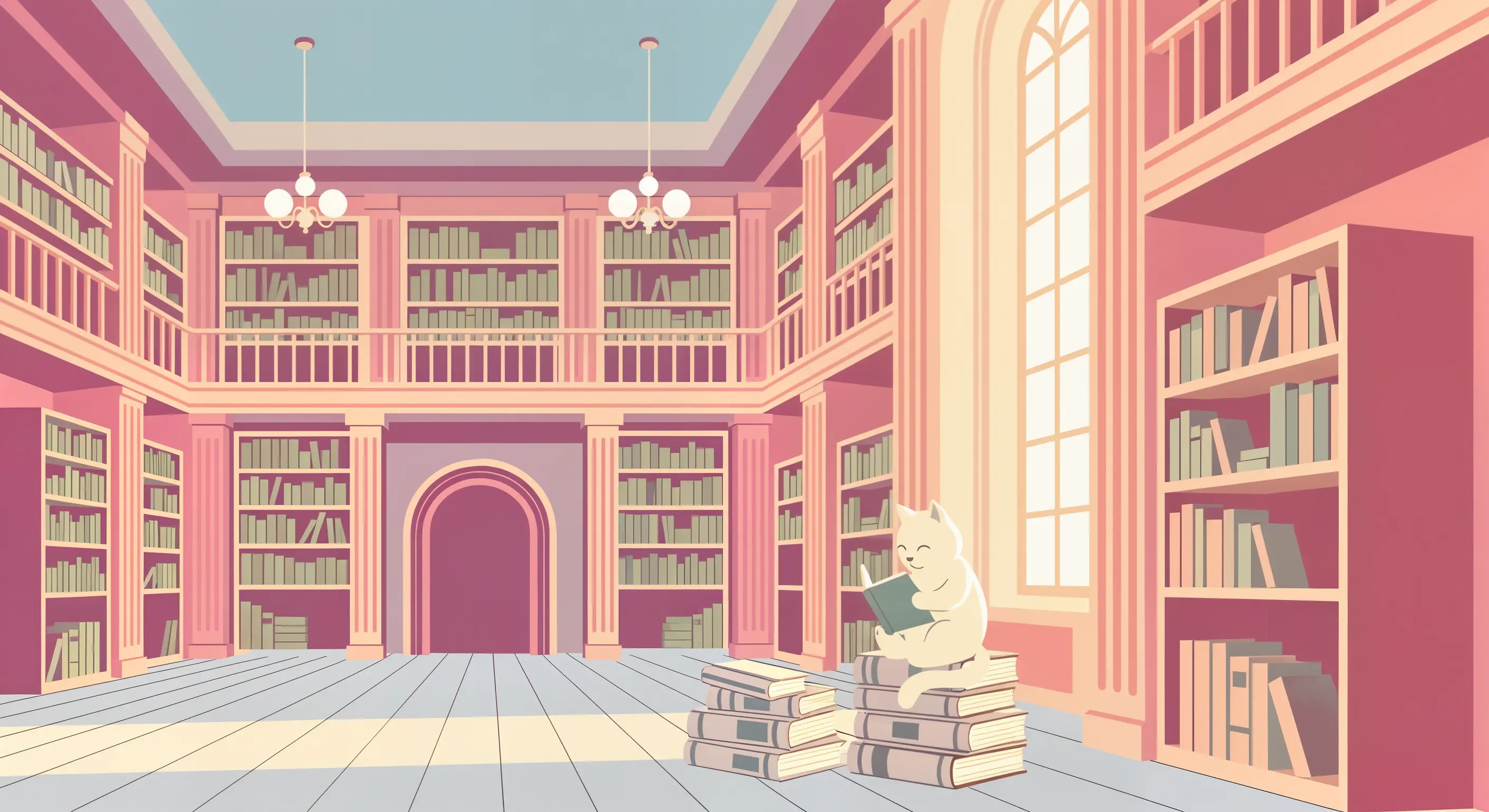 Learning center background illustration